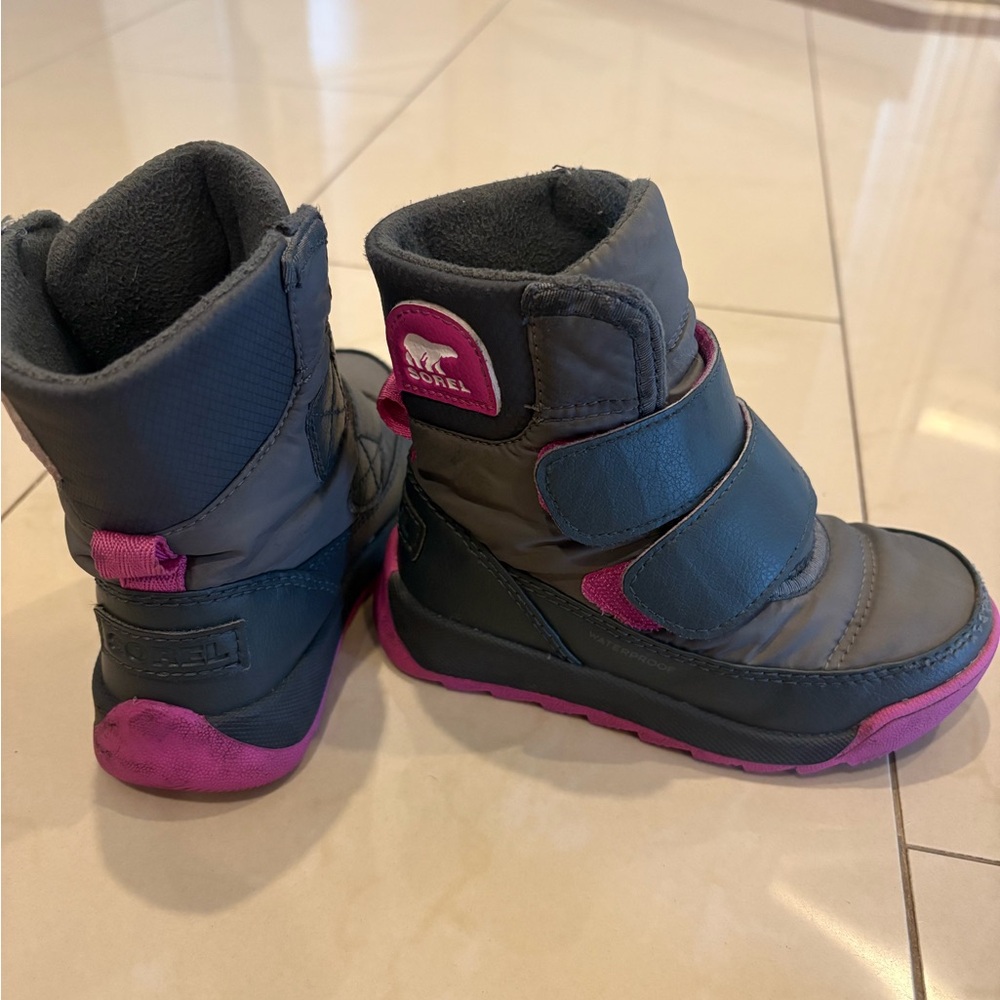 Sorel Gray and Pink Kids Boots